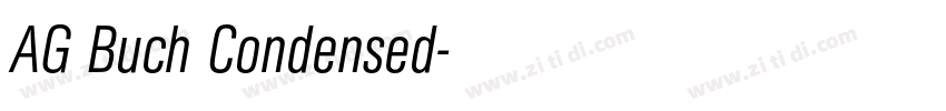 AG Buch Condensed字体转换
